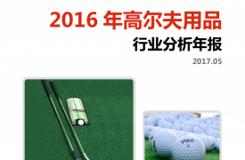 【行业分析报告】2016年高尔夫用品行业分析年报