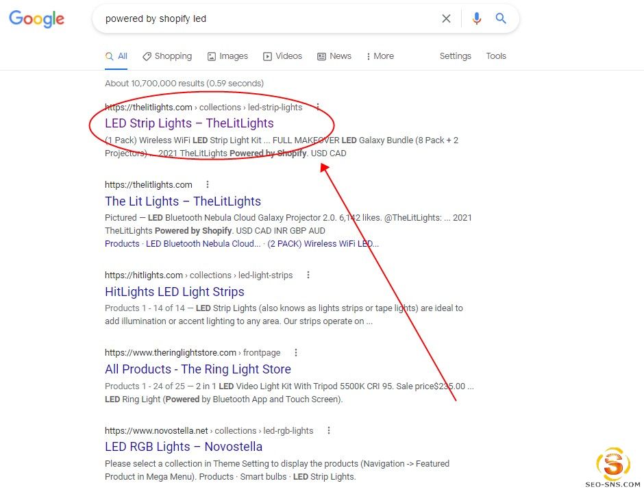 谷歌搜索监测对手（Google.com）